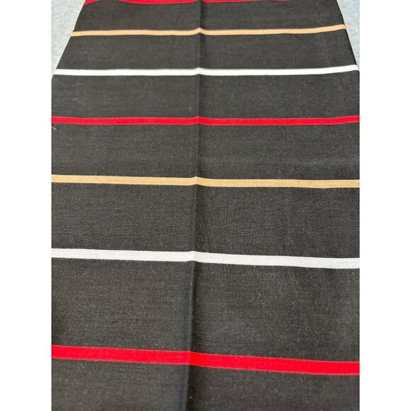 Black Cotton Fat Quarter Striped Fabric 18x22" Crafting Sewing Projects - Picture 1 of 4